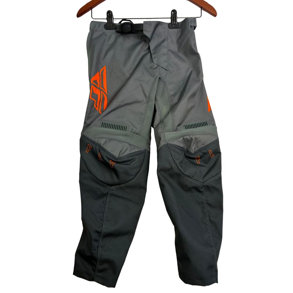 Fly Racing F-16 Motocross Pants Gray Black Orange Youth MX Dirt Bike ATV Gear